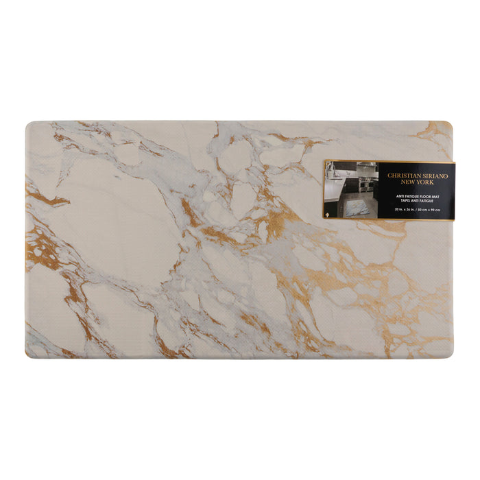 Christian Siriano Cook 'N' Comfort Kitchen Mat, Gold, 20-in x 36-in.