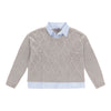 Classic Editions Women's Two-Fer Cable Knit Top