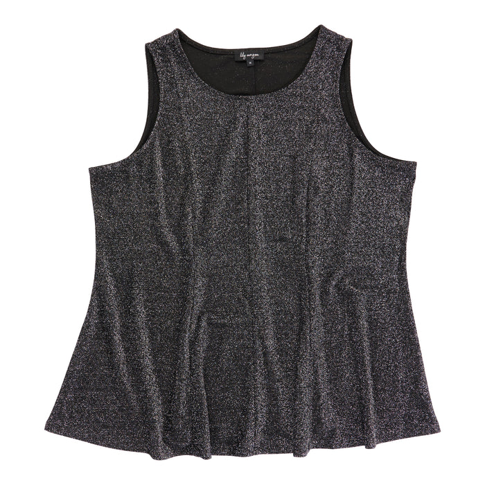 lily morgan Women's Plus Sleeveless Peplum Top