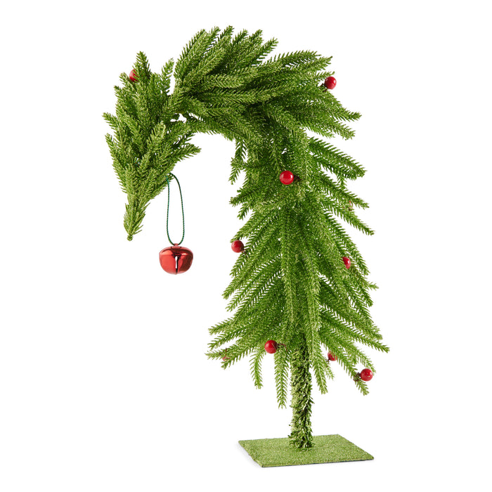 Arbre scintillant courbe, 8 po x 6 po x 16 po
