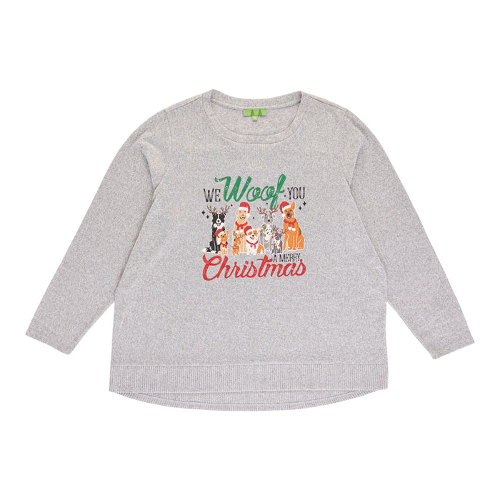 Comfy Cozy Women's Plus Long Sleeve Sparkle Top