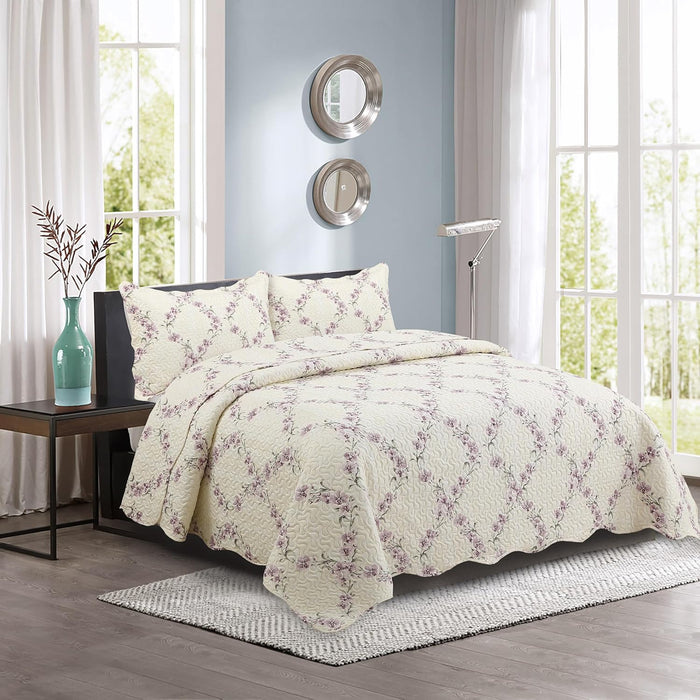 Pinsonic Quilt Set, Queen, 3 Piece