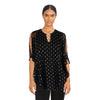 lily morgan Women's Mesh & Ring Detail Blouse