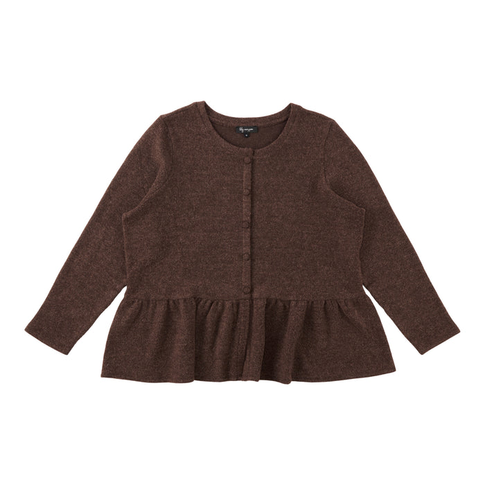 lily morgan Women's Plus Button Front Knit Top