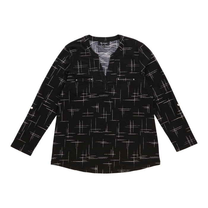 lily morgan Women's Mandarin Collar Top
