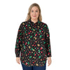 Chemise tunique avec col Noël douillet taille plus pour femmes