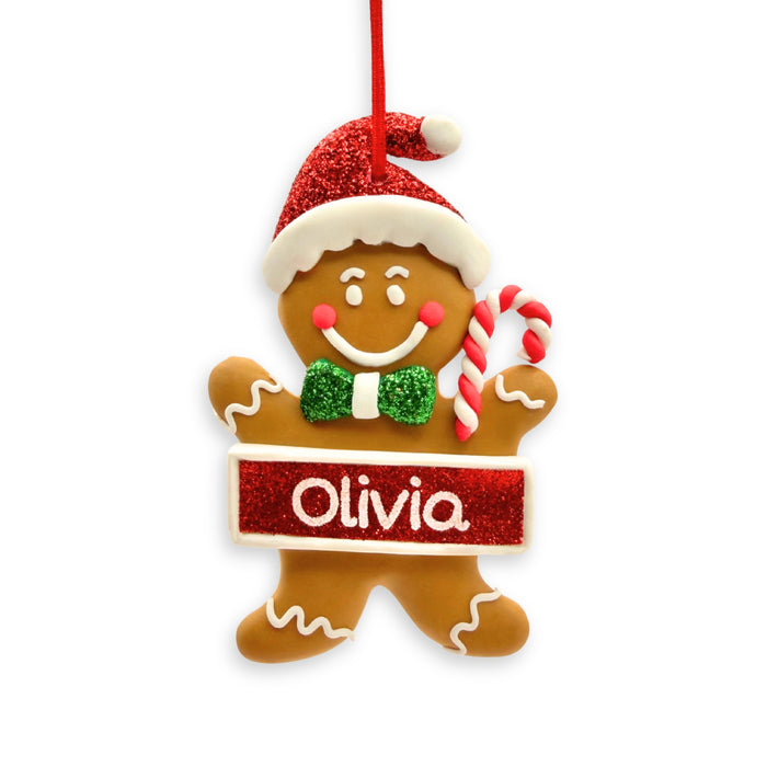 Monogram Gingerbread Ornament, French, Assorted, 2.5-in x 4.1-in.