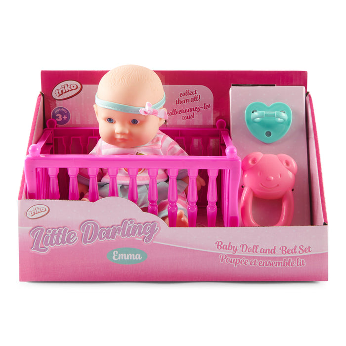 Bear Bubbles Baby Doll & Crib Set, 9-in.