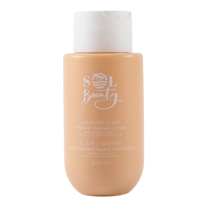 Lotion bronzante hydratante Sol Beauty, léger/moyen, 300 ml