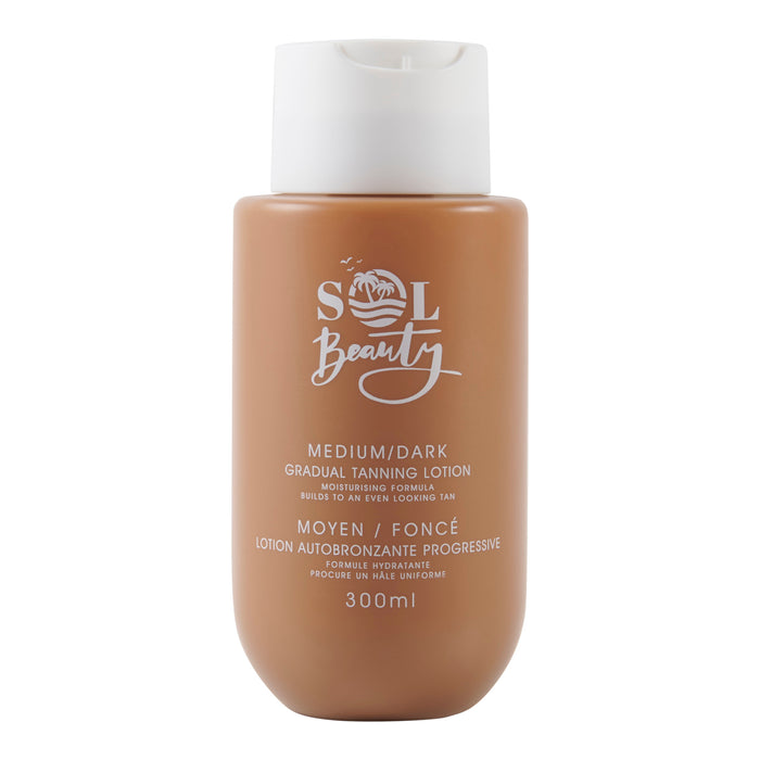 Lotion bronzante hydratante Sol Beauty, bronzage moyen/foncé, 300 ml