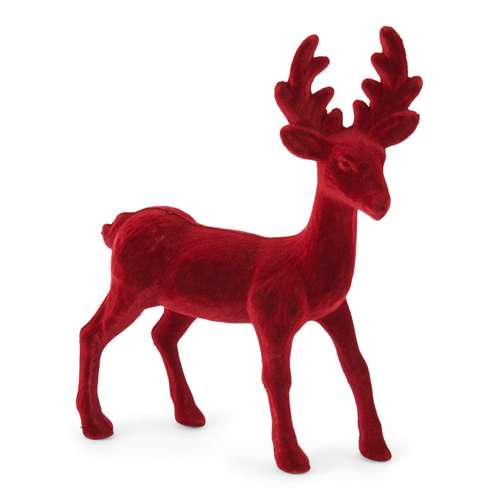 Cerf floqué, 6 po x 7 po