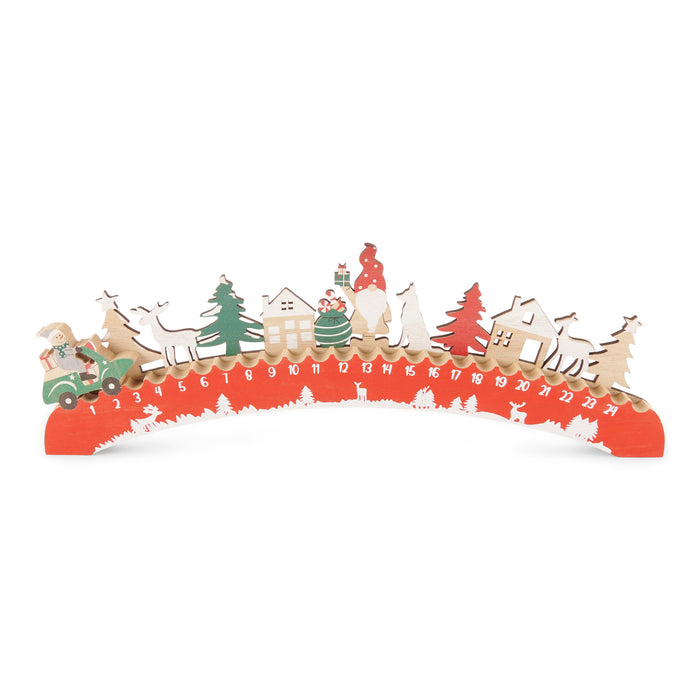 HomeStyles Holiday Wooden Countdown Calendar, 15-in x 4-in.