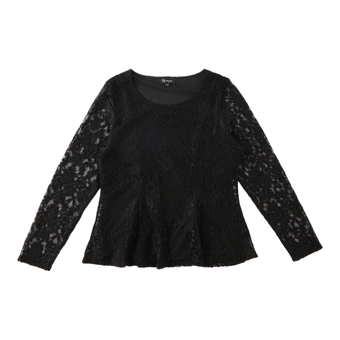 lily morgan Women's Lace Peplum Top