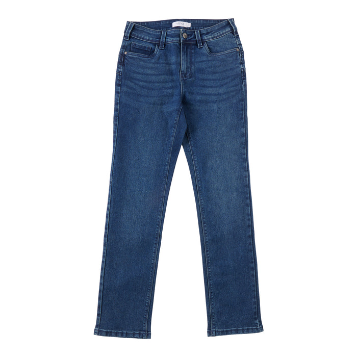 Jean en denim foncé à jambe étroite Saisonnier mySTYLE pour femmes