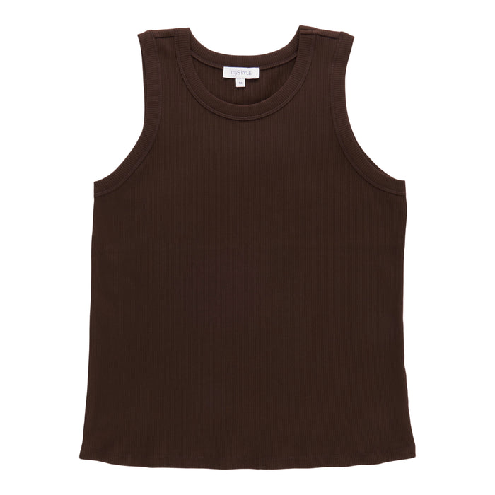 mySTYLE Women's Plus Ribbed Tank Top