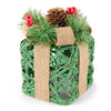 Gift Box Décor, 3.3-in x 3.3-in x 4.8-in.