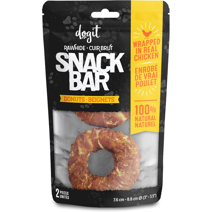 Dogit Rawhide Donut with Chicken, 2-Pack