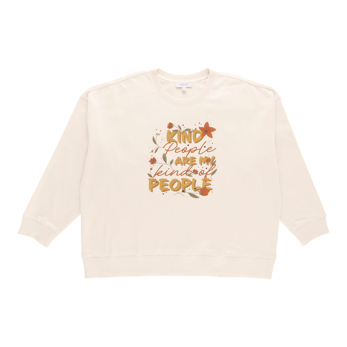 mySTYLE Women’s Plus Printed Fleece Sweatshirt