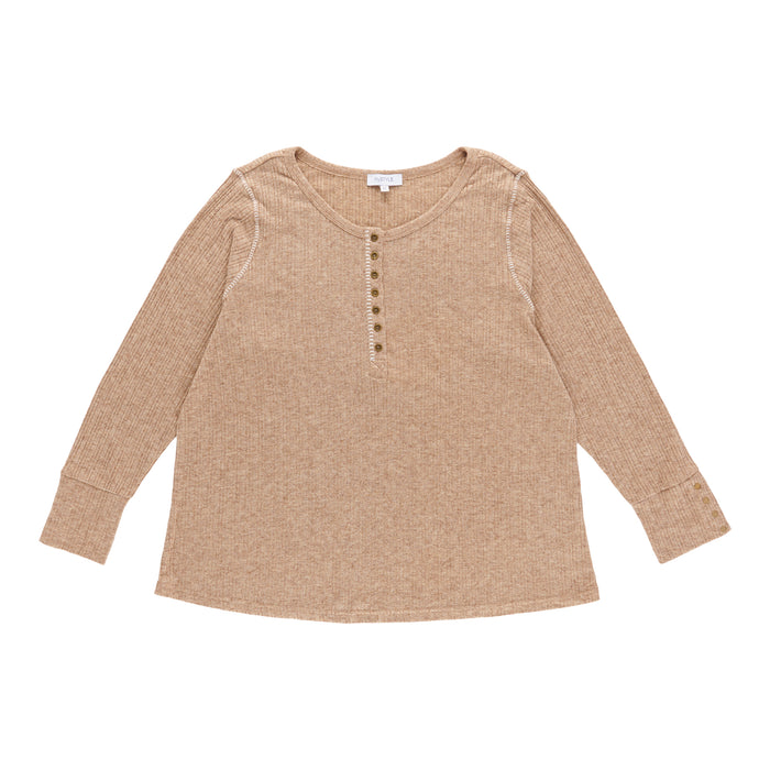 Haut à encolure boutonnée mySYTLE taille plus pour femmes