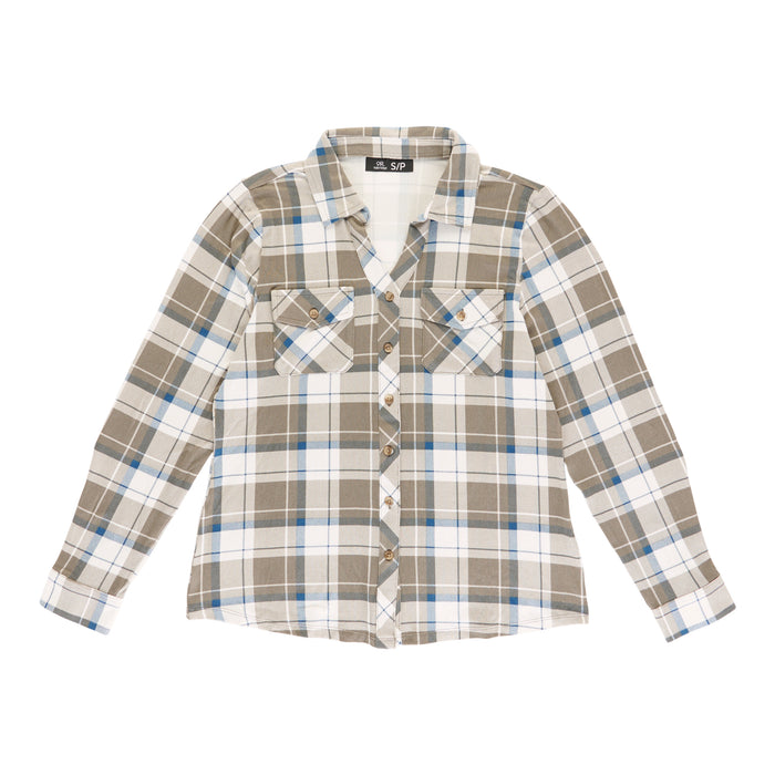 Women's Plaid Button-Up Shirt, Assorted
