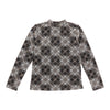 Women's Printed Mock Neck Sweater Knit Top