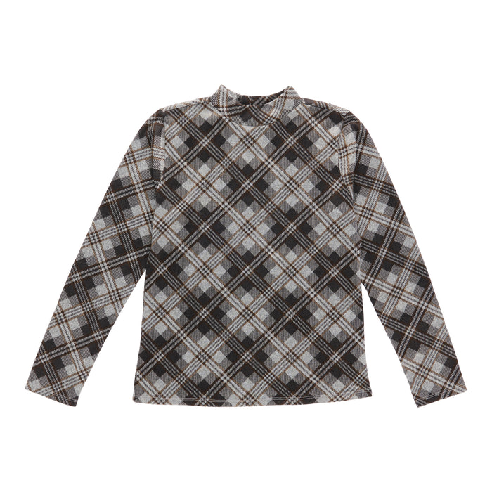 Women's Printed Mock Neck Sweater Knit Top