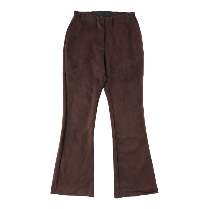 Pantalon à jambe semi-évasée en similisuède Florence lily morgan pour femmes