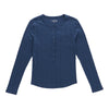 mySTYLE Women's Fitted Ribbed Henley