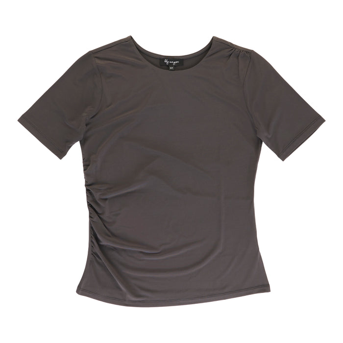 lily morgan Women's Cap Sleeve Ruching T-Shirt