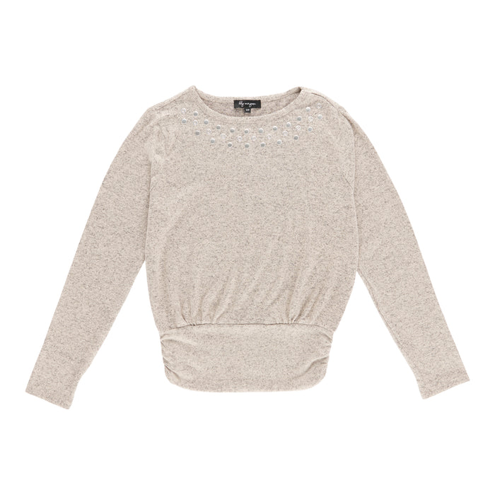 Chandail en tricot avec clous décoratifs lily morgan pour femmes