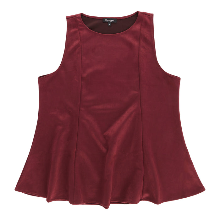 lily morgan Women's Plus Sleeveless Peplum Top
