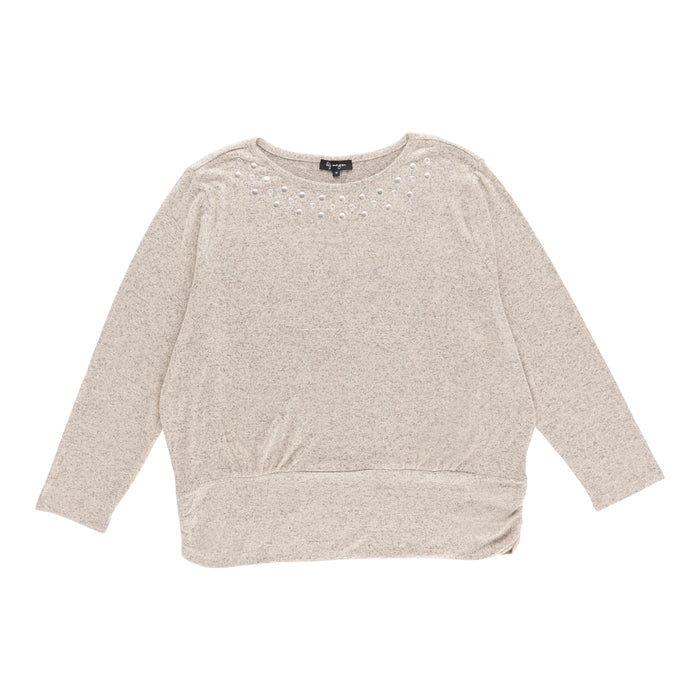 Chandail en tricot avec clous décoratifs taille Plus lily morgan pour femmes