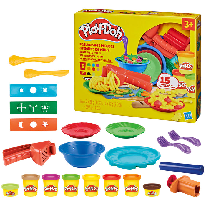 Play-Doh Pasta Plates Playset, 15 Piece