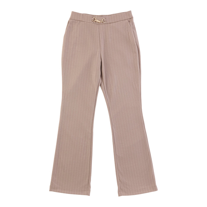 lily morgan Women's Florence Striped Hardware Boot-Cut Pants