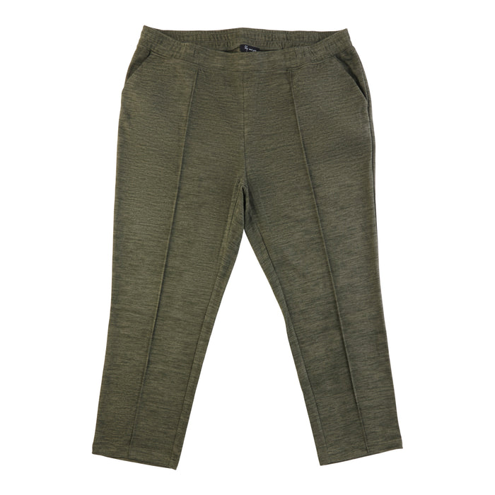 Pantalon de style jogging de couleur unie à nervures lily morgan taille plus pour femmes