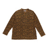 Women's Plus Printed Mock Neck Sweater Knit Top