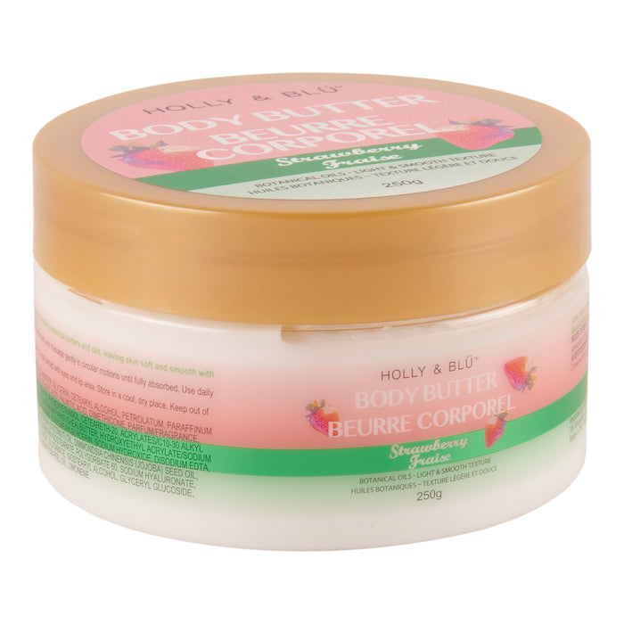 Holly & Blu Body Butter, Strawberry, 250 g