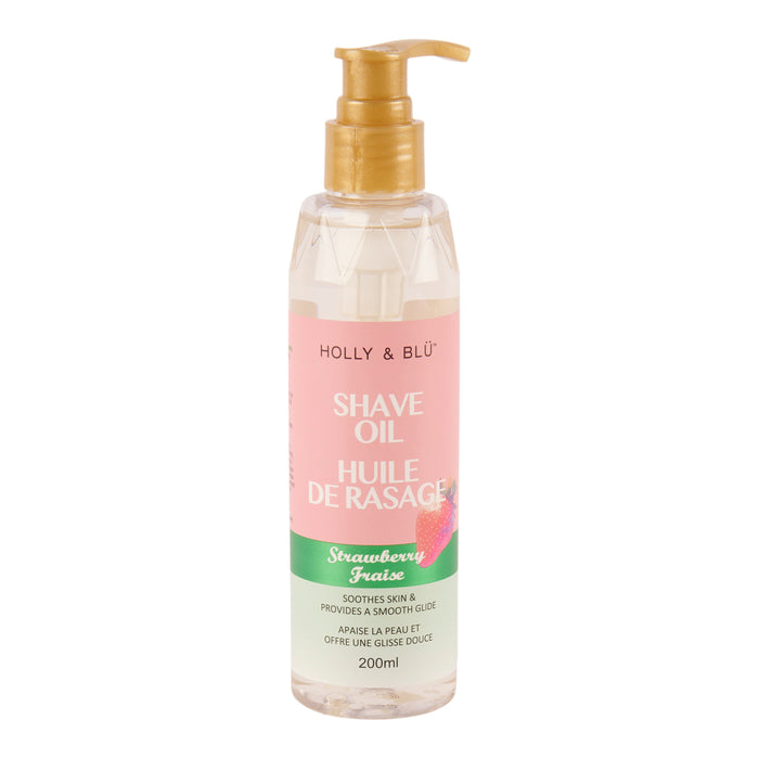 Huile de rasage à la fraise Holly & Blu, 200 ml