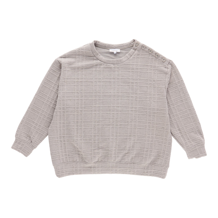 mySTYLE Women's Plus Textured Top with Button Detailing