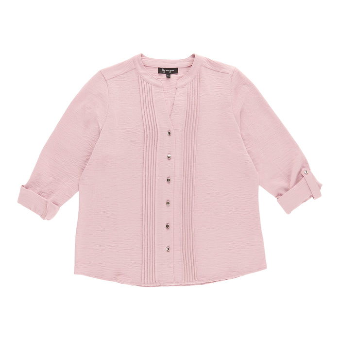lily morgan Women's Pintuck Airflow Blouse