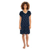 Chemise de nuit en tissu hacci à col en V pour femmes