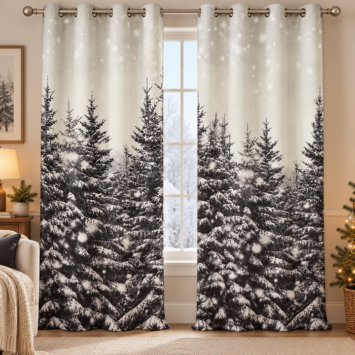 HomeStyles Holiday Photo Real Curtains, 54-in x 84-in, 2 Pack