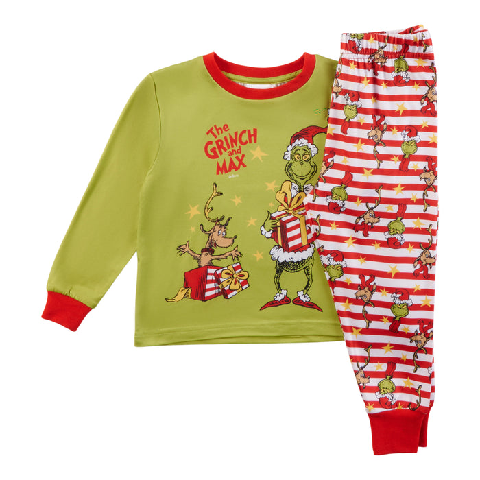 Toddler Boys' Licensed The Grinch Printed Long Sleeve PJ Set, 2-Piece
