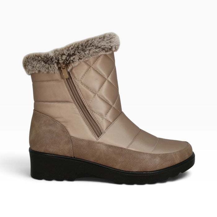 Bottes d’hiver matelassées avec fermeture éclair latérale Mountain Ridge pour femmes, -20 °C
