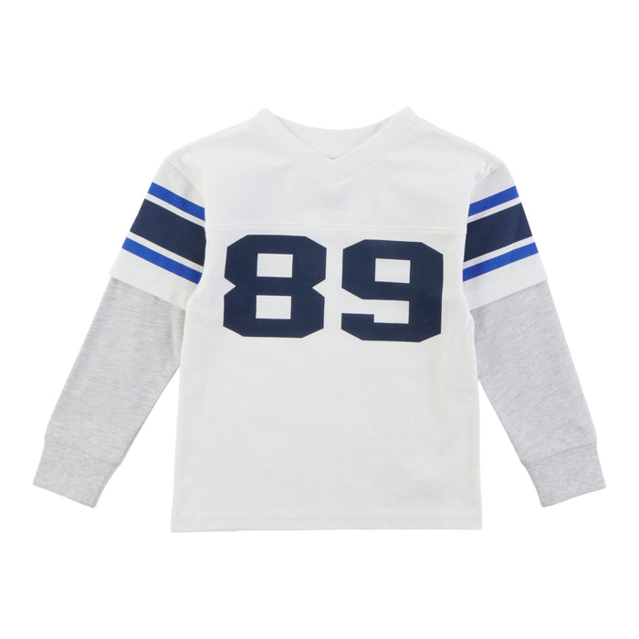 MONKEY BARS Toddler Boys' Varsity Long Sleeve Jersey Fooler Top