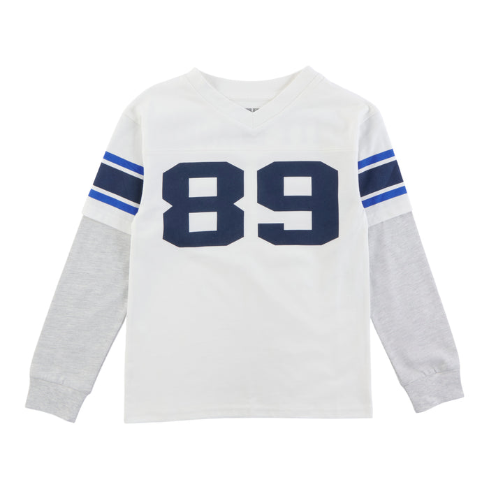 SURVIVAL GEAR Boys' Varsity Long Sleeve Jersey Fooler Top