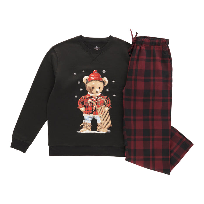 Mountain Ridge Men's Sweatshirt PJ Set, 2-Piece
