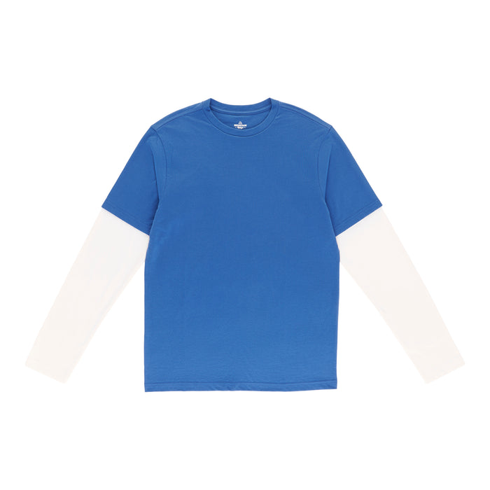 T-shirt à manches longues double Mountain Ridge pour hommes, assortiment