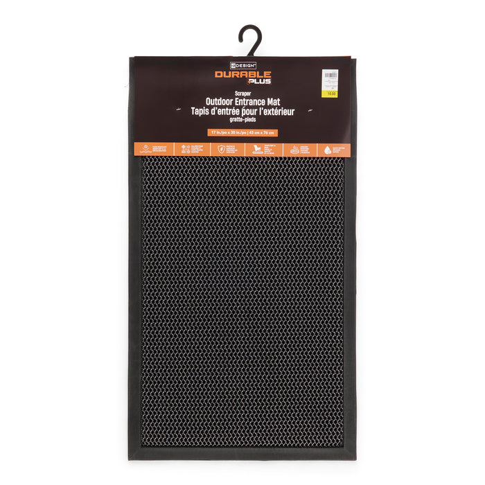 3D Solid Mesh Mat, Black, 30-in x 17-in.