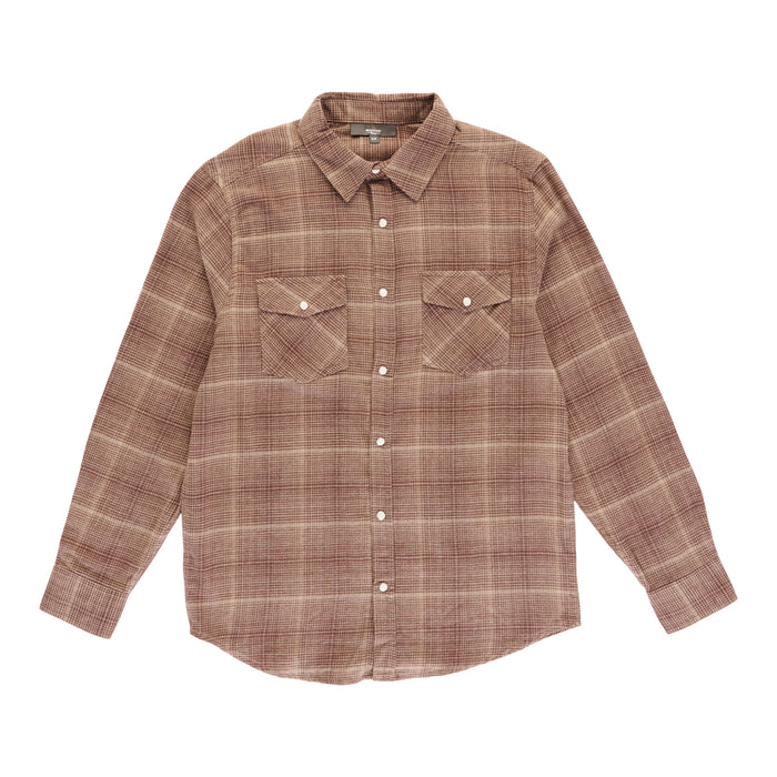 Mountain Ridge Men's Plaid Flannel Snap-Up Shirt